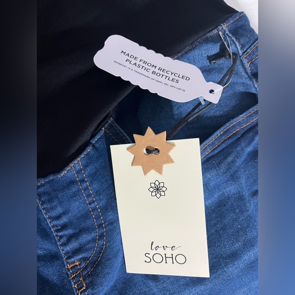 Love Soho Maternity Blue Skinny Jeans Pants Size Medium NWT Recycled Material - Picture 8 of 11
